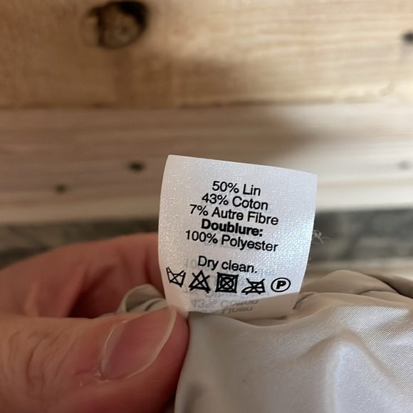 J. Crew size 00 Elegant Tan with Silver throughout Linen/Cotton Blend Mini Skirt - Picture 8 of 8